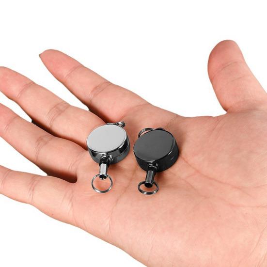 Mini Chaveiro Retrátil Liga Pesada Portátil Leve Fivela de Puxar Telescópica Porta-Chaveiro Anti-perda