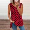 Ladies Camisole Top Loose Casual V-neck Small Dot Print Sleeveless Vest
