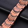 Vintage Red Copper Magnetic Therapy Bracelet for Men Cross Design Negative Ion Fashion Health Bracelet