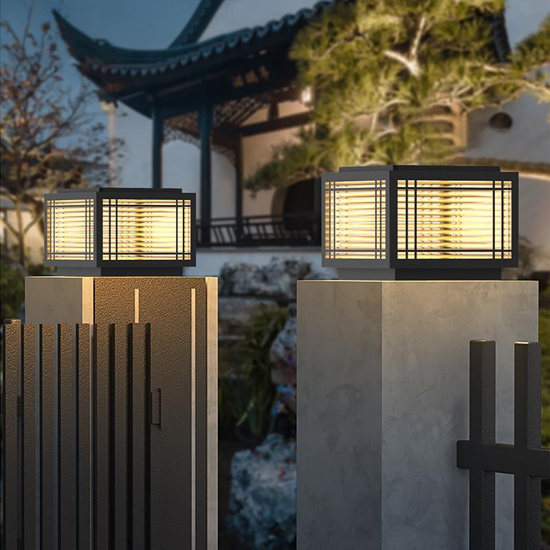Waterproof Outdoor Post Lantern Garden Floor Fence Household Solar Column Lamp Led Pillar Lights 220 V Pier Mounted Post Light