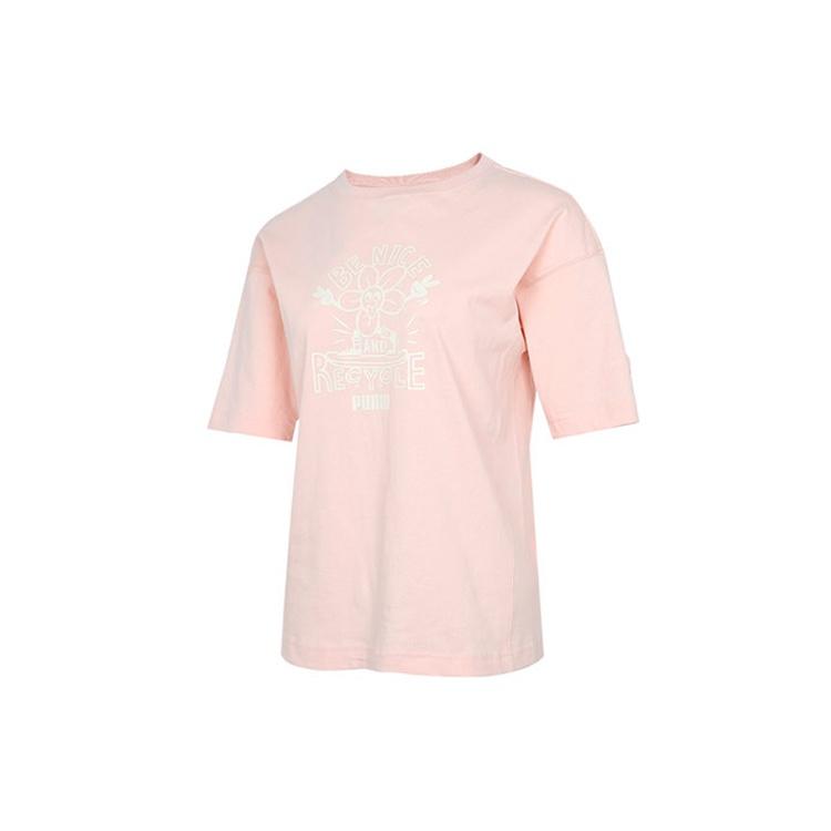 (WMNS) PUMA Downtown Graphic Tee Pink Women s 531438-27 M