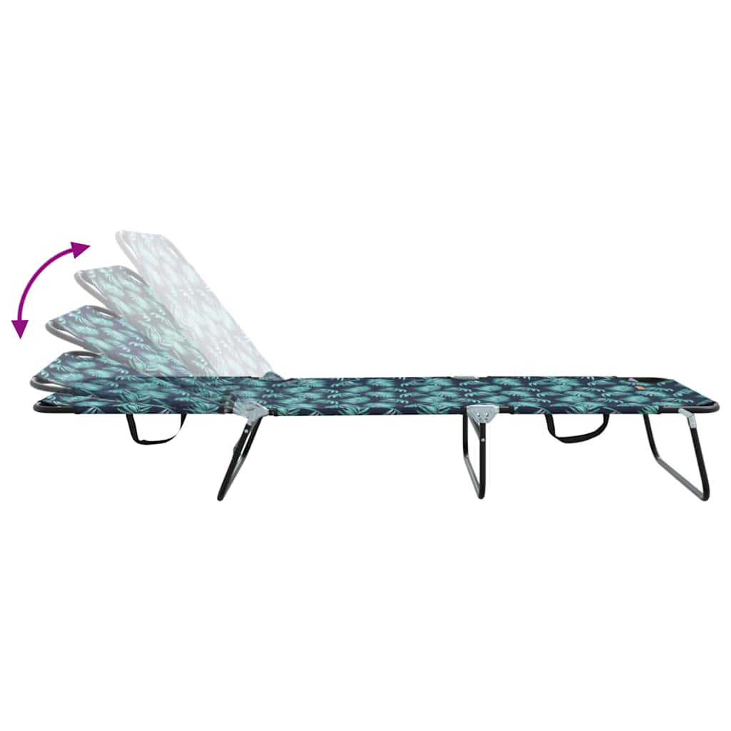 Foldable Sun Lounger Multicolor 188 x 57 x 86.5 cm Polyester