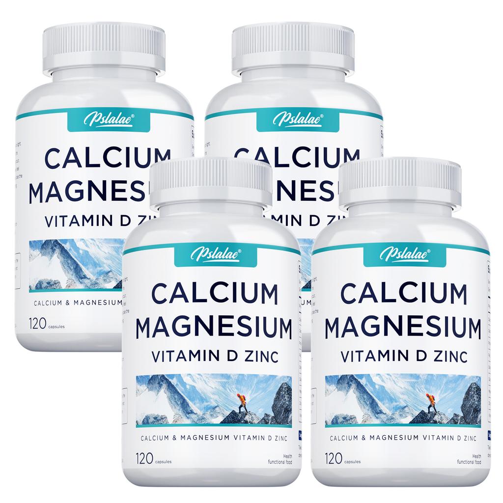 Magnesium, Calcium, Zinc, and Vitamin D Complex Nutritional Capsules: Minerals, Muscle Support, Strong Bones, Suitable for Adults