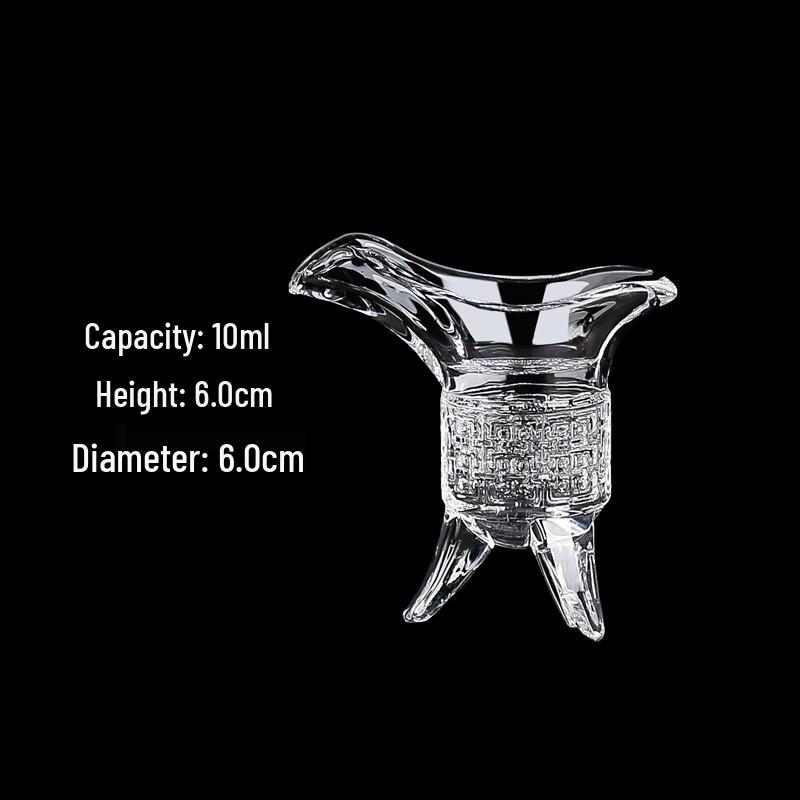 Qianxing Emperor Series 10ml Glass Liquor Cups (6-Pack)