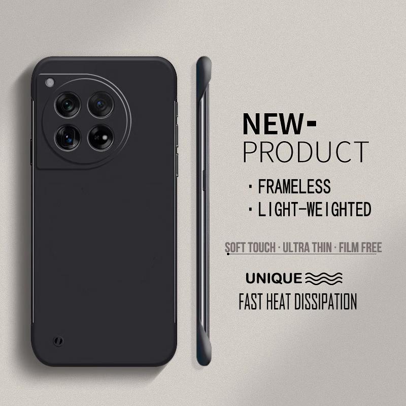 Frameless Hard PC Matte Phone Case For Oneplus 12 12R 11 11R 10T 10R 10 Pro Protective Bumper Solid Shell Cover Cases
