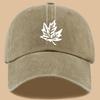 Maple Leaf Print Retro Trucker Cap Breathable Adjustable Baseball Cap Unisex Sun Hat