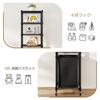 Laundry Laundry Basket Storage Washing Machine 5 with 2 Assembly W40xD30xH129cm Rack, Rack, Rack, Tiers, Basket, Options, Black,