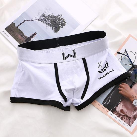Muži Boxerské spodní prádlo Středně rostoucí elastický široký pás Šortky Kalhotky Kreslený potisk Slim Fit Spací prádlo