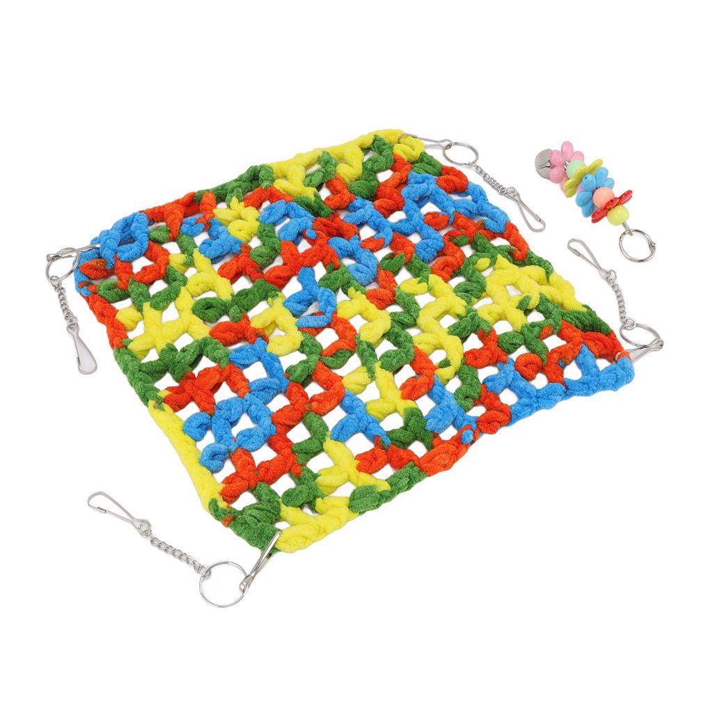 Hanging Hamster Bed Hand Woven Hamster Hammock Swing for Small Animal Chinchilla Rat Gerbil Sugar Glider 25x25cm