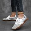 Women's Retro Casual Sneakers PU Leather Non-slip Sports Shoes Soft Sole Non-slip Footwear for Walking Traveling