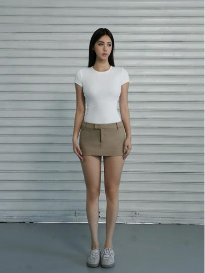 European & American Slim Fit High-Elastic Short-Sleeve T-Shirt: Breathable, Figure-Flattering, Petite Base Top