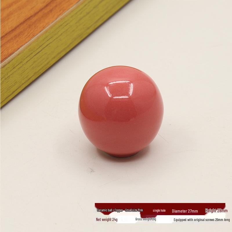 Colored Round Ceramic Door and Drawer Handle
