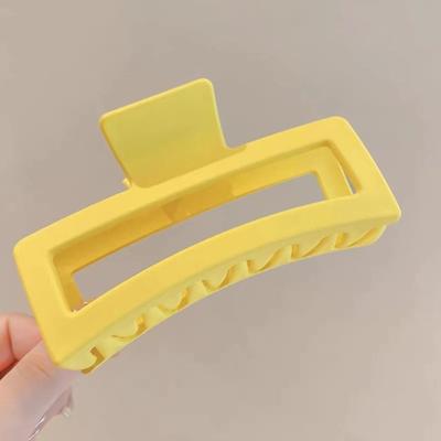 Fermagli per capelli rettangolari eleganti con clip per squalo da donna, fermagli per capelli extra large in plastica opaca antiscivolo