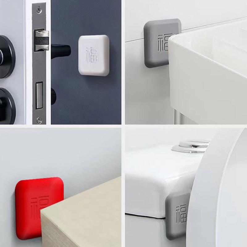 10Pcs Hockproof Mute 3D Silicone Wall Stickers Anti-Collision Self Adhesive Home Accessories
