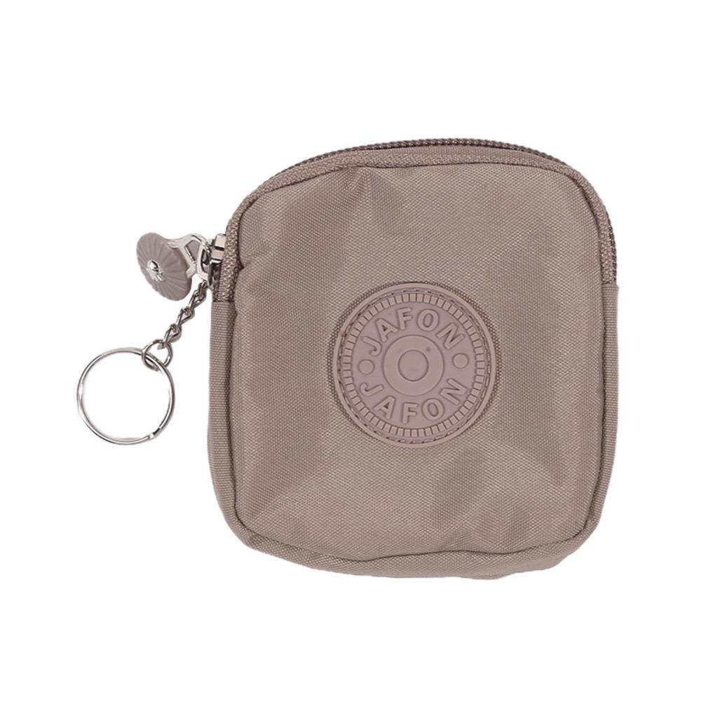 Mini Nylon Waterproof Coin Purses Key Bag Wallets Portable Square Small Card Holder Zipper Zero Wallets Card Bags Headphone Bags