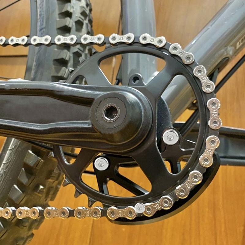 Protetor de Corrente de Bicicleta Ligas de Alumínio Placa de Proteção Protetor de Coroa de Mountain Bike para Coroas de 22D-26D Fácil de Usar