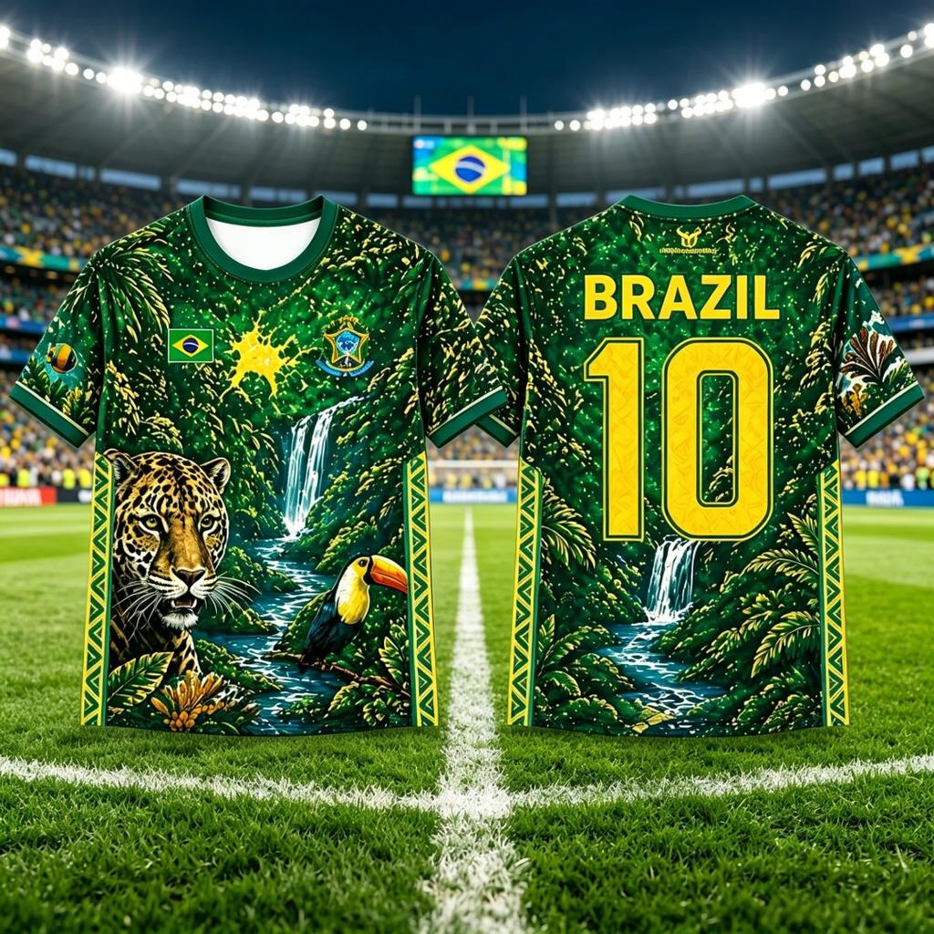 Brazil Shirt Flag Printed Jersey Men Women Jesus Graphic 3D Print Football T-shirt Quick Dry Brazilian Shirt Selection 2026 Top