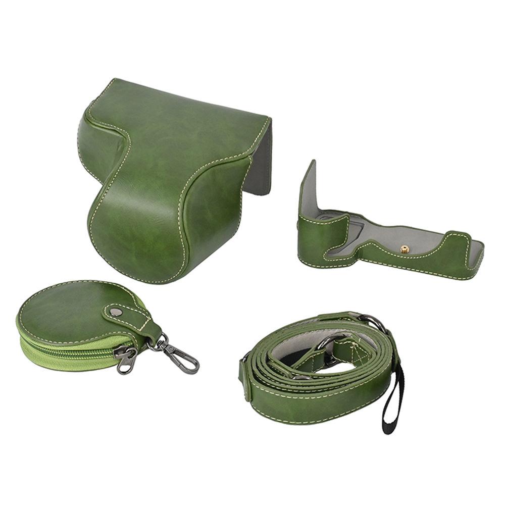 Luxury Version PU Leather Camera Bag Case For Sony A7CII A7C2 Battery Opening Full Body Cover With Strap Storage Bag