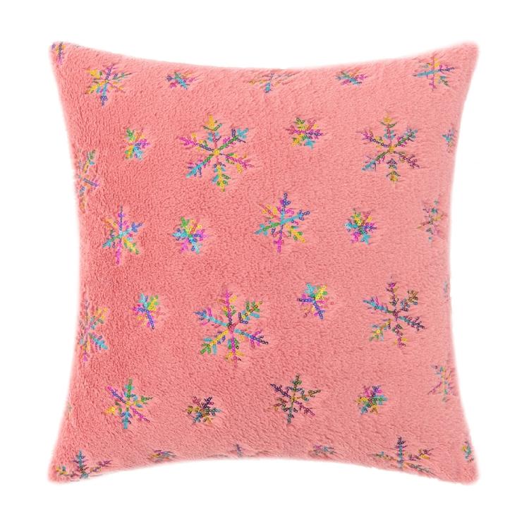 Plush Snowflake Pillowcase Christmas Decoration Cushion Cover Pillow Covers Home