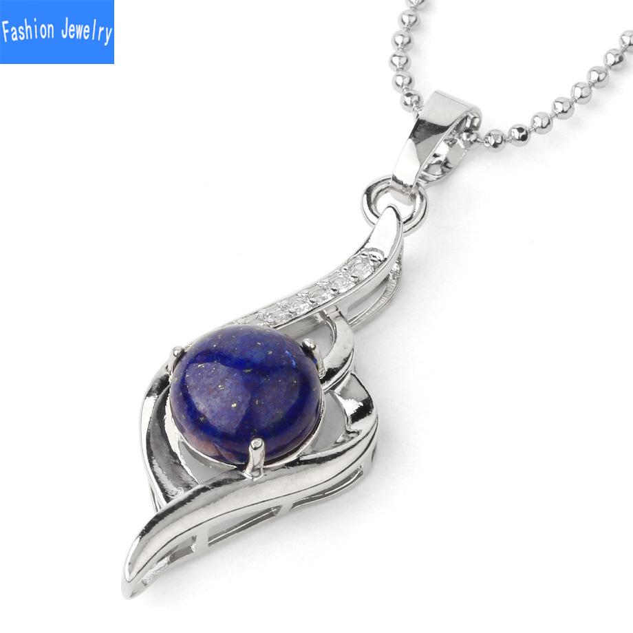 Collar con colgante de clavícula versátil de circonita de piedra de cristal natural