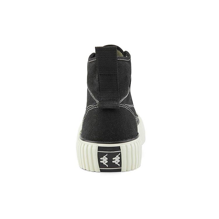 Kappa Colorful Cool Slip-Resistant Durable High-Top Canvas Shoes Unisex Sneakers Black K0AW5VS60-990