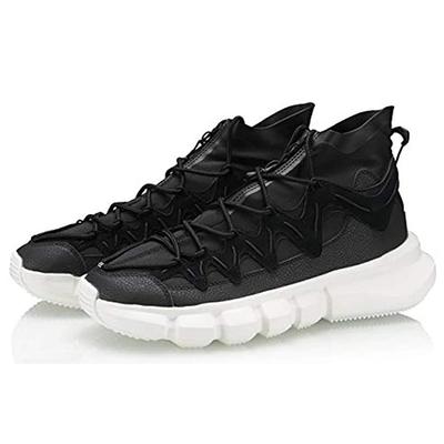 Li Ning Essence 2.3 Antiscivolo Resistenti all'Abrasione High top Scarpe da Basket Vintage Donna Nere AGBP072-5