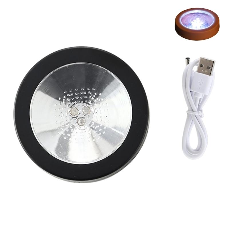 Colorful LED Light Cup Pad with USB Rechargeable Suitable for Exciting Visuals At Cocktails Event and Family Gatherings