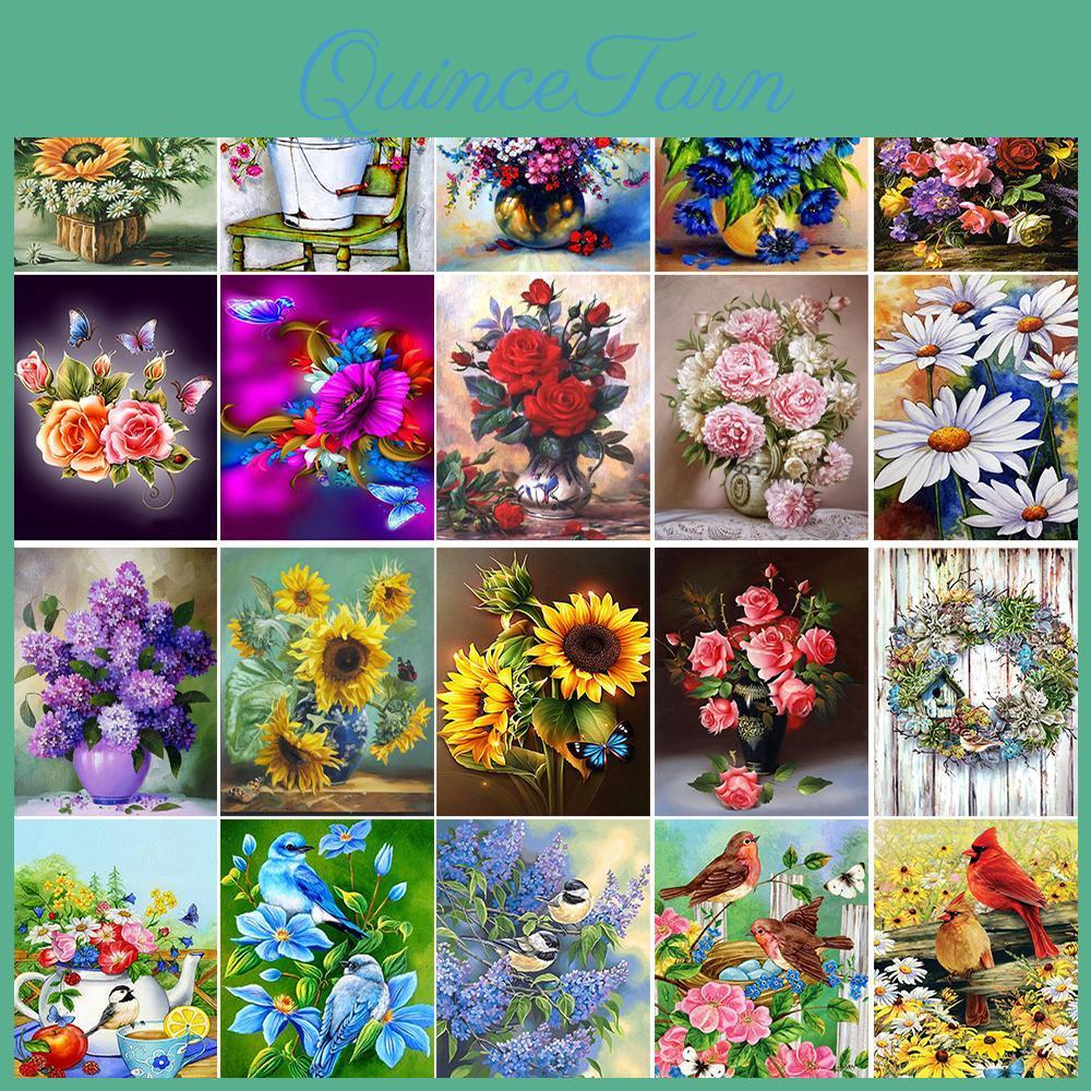 Diamond Painting Passionate Diy 5d Pretty Flower Diamond Embroidery Cross Stitch Kit Rhinestone Mosaic Home Decor