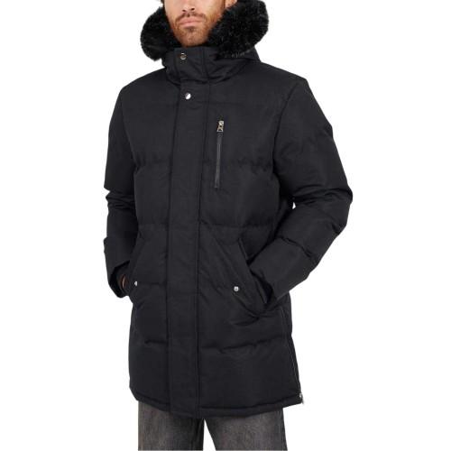 BRAVE SOUL Mens Faux Fur Trim Parka