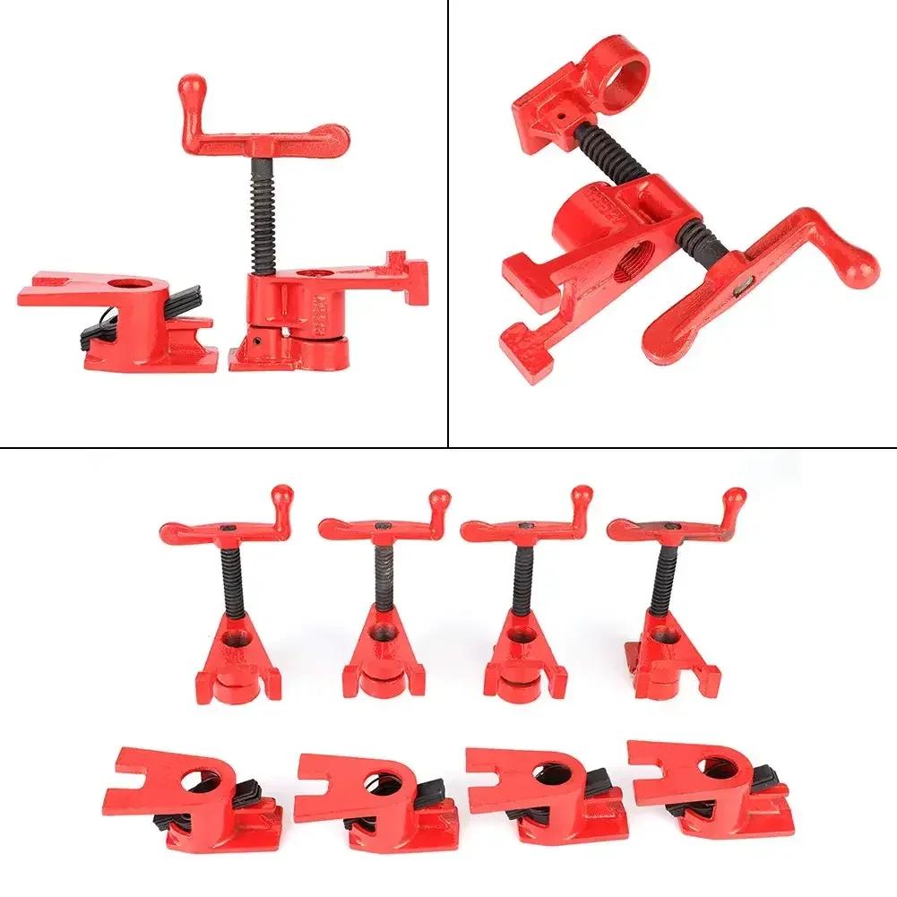 26.5mm Quick Release Heavy Duty Wide Base Iron Wood Metal Clamp Set Wood Clamp 4 Set Woodworking Workbench Woodworking Workbench