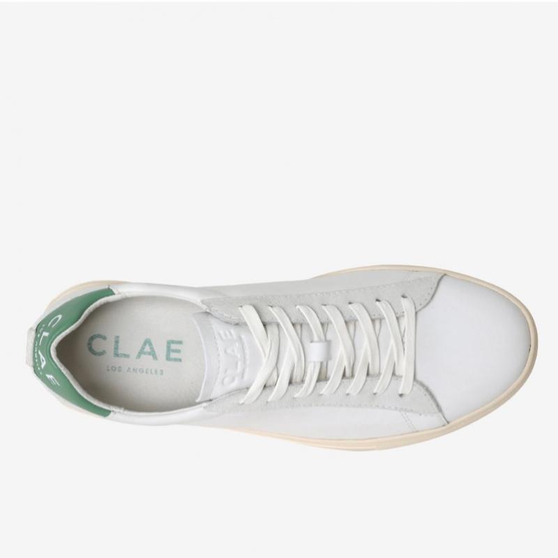 Clae California Hvite Skinn Sneakers Sceu231br00