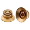 Musiclily Pro Top Hat Bell Metric for LP Les Paul Electric Gold of Left-Handed Knobs, Knobs, Standard, Guitars, (Set 4)