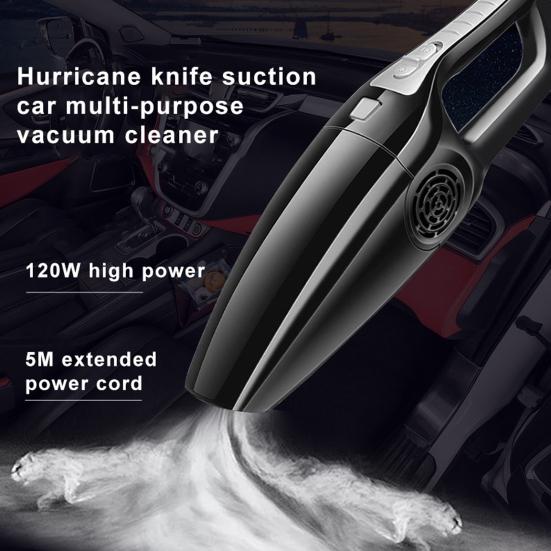 Car Vacuum Cleaner 120W High Power Handheld Vacuum Cleaner Portable Wet and Dry Vehicle Vacuum Cleaner with Strong Suction for Car Cleaning