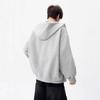 Trendy American High Street Double Zipper Basic Heavyweight Loose Cardigan Hoodie