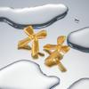 18K Gold Stainless Steel Bow Earrings: Colorfast Striped Studs for Women
