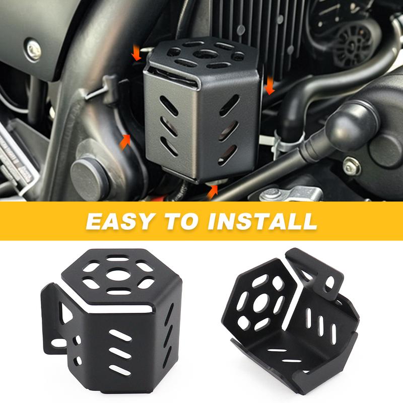 For Royal Enfield Himalayan 411 2016- SCRAM 411 -2024 Motorcycle Rear Brake Fluid Reservoir Guard Cover Protect Aluminum
