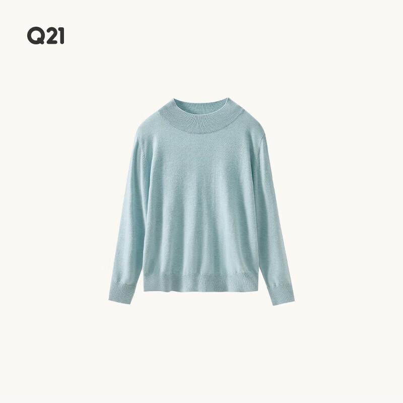 Q21 Soft Knit Long-Sleeve Mock Neck Sweater
