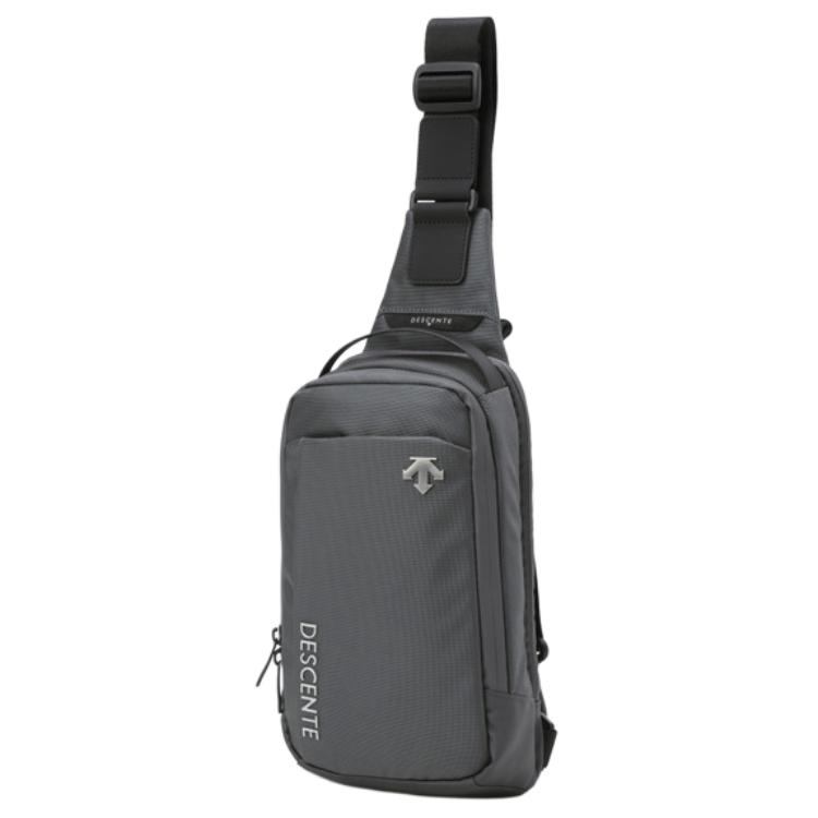 New DESCENTE Nylon Sling Bag Medium Size Men's Dark Gray SQ323UBG72-DGRY