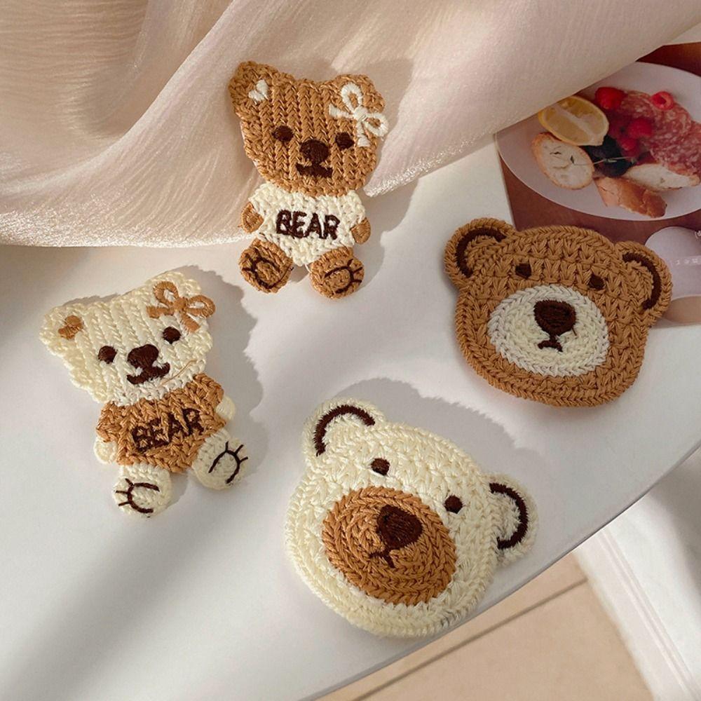 Cute Bag DIY Animal Bear Cartoon Appliques Embroidery Stickers Badge Patch