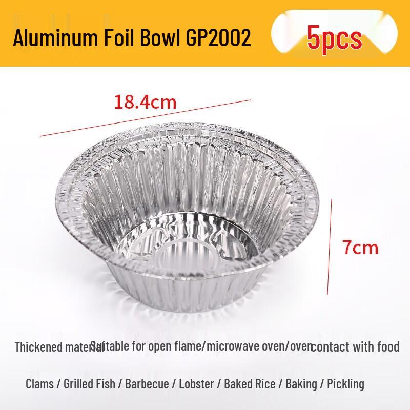 ZISIZ Disposable Aluminum Foil Bowls for BBQ & Grilling