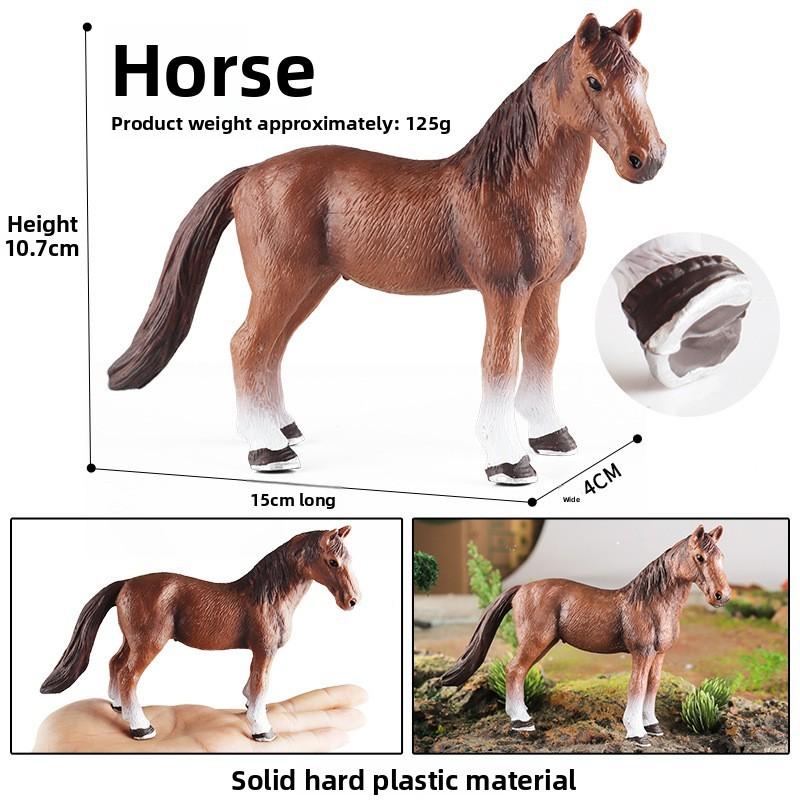 Wild Animal Model Kids Educational Toy Plastic Horse Figurine For Children Play