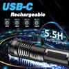 High Power Rechargeable LED Tactical Flashlight  Aluminum Alloy Telescopic Zoom Torch Lamp for Outdoor Camping Fishing