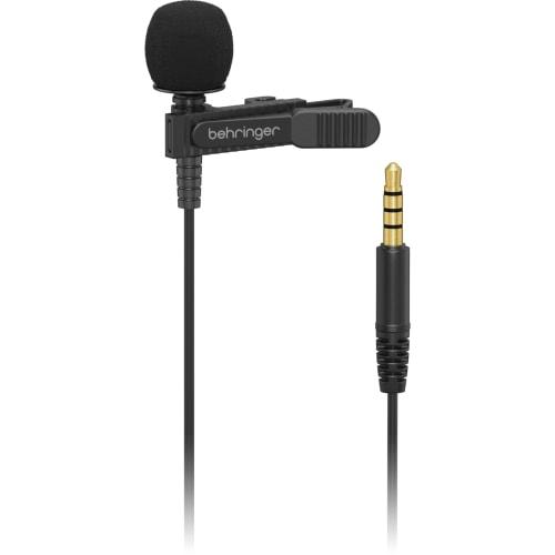 Behringer BC LAV Lavalier Microphone for Mobile Devices, 4-Pole 3.5mm Jack, Omnidirectional, Black