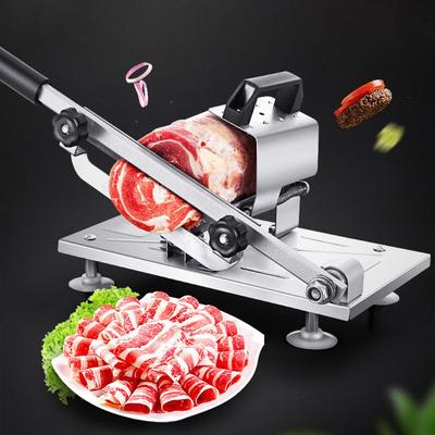 Leicht zu reinigender Fleischschneider, Edelstahl-Schneidemaschine für gefrorenes Fleisch mit einstellbarer Dicke, ergonomisches Design, Küche für Fleisch