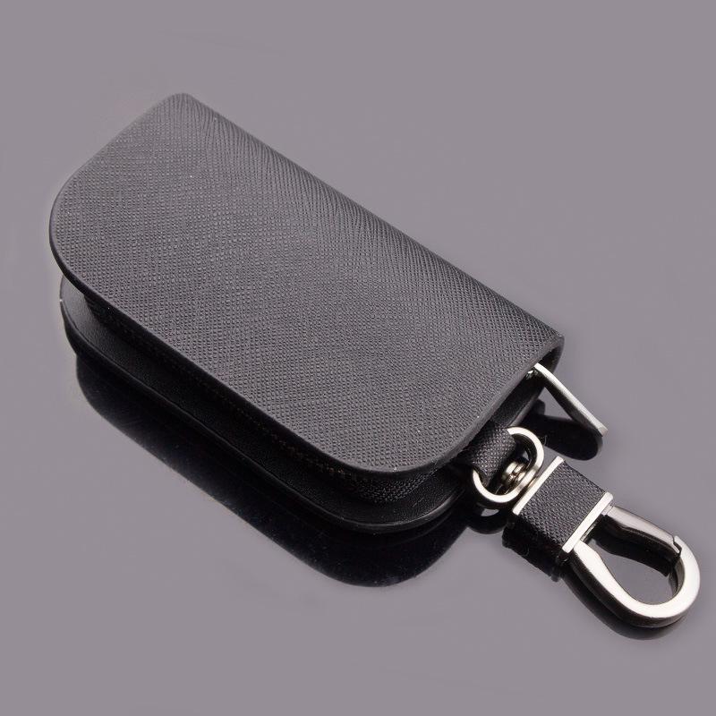 Men's Universal Handmade Cowhide Car Key Case with Zipper – Waist-Mounted, Cute Korean Design