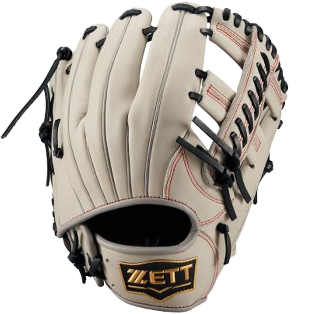 ZETT Youth Softball Ground Gray x Size M heights BJG762630 Glove, Hero, All-Around, Right-Handed Throw, Black, (For 130-145cm),
