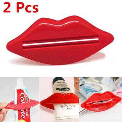 Multifunkčný stláčač Sexy bozk na pery Kúpeľňové doplnky Plastová tuba Stláčač krému