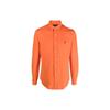 Polo Solid Point Collar Single-Breasted Slim Fit Long Sleeve Shirt Men Shirts Orange 710818761-019