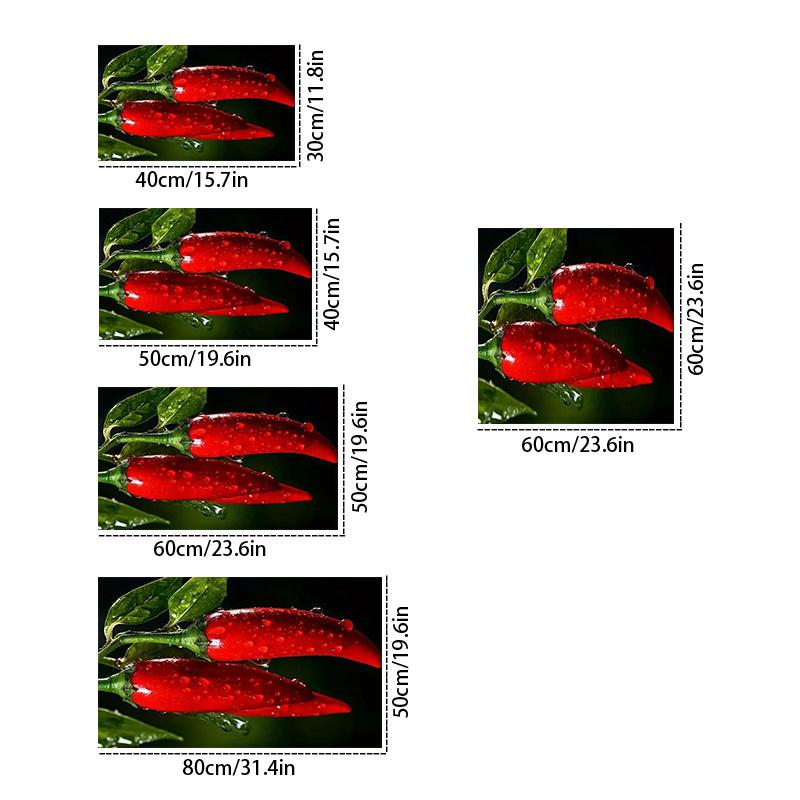 1Pcs Rubber Drying Mat With Chili Pattern For Coffee Shop Restaurant Kitchen Carpet Tableware Durable Diatom Mud Table Mat Pet Mat Coffeeware