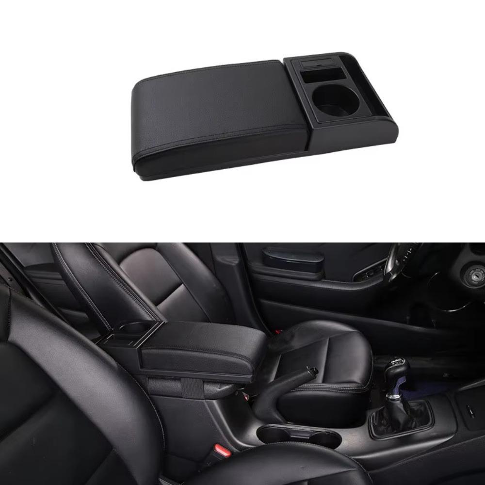 

With Cup Holder Car Armrest Box Extender Multi-Functional Storage Box Car Armrest Extender Elbow Support Heightening